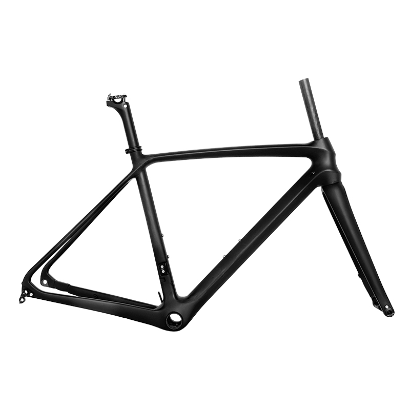 Cuadro de bicicleta de carretera de carbono con freno de disco de montaje plano 700Cx25C